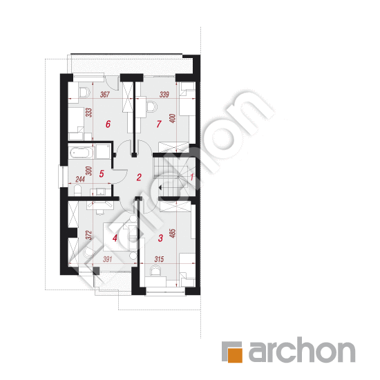 Проект будинку ARCHON+ Вілла Юлія 5 (БТ) План першого поверху