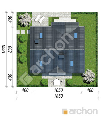 Проект дома ARCHON+ Дом под вербой Ситуація