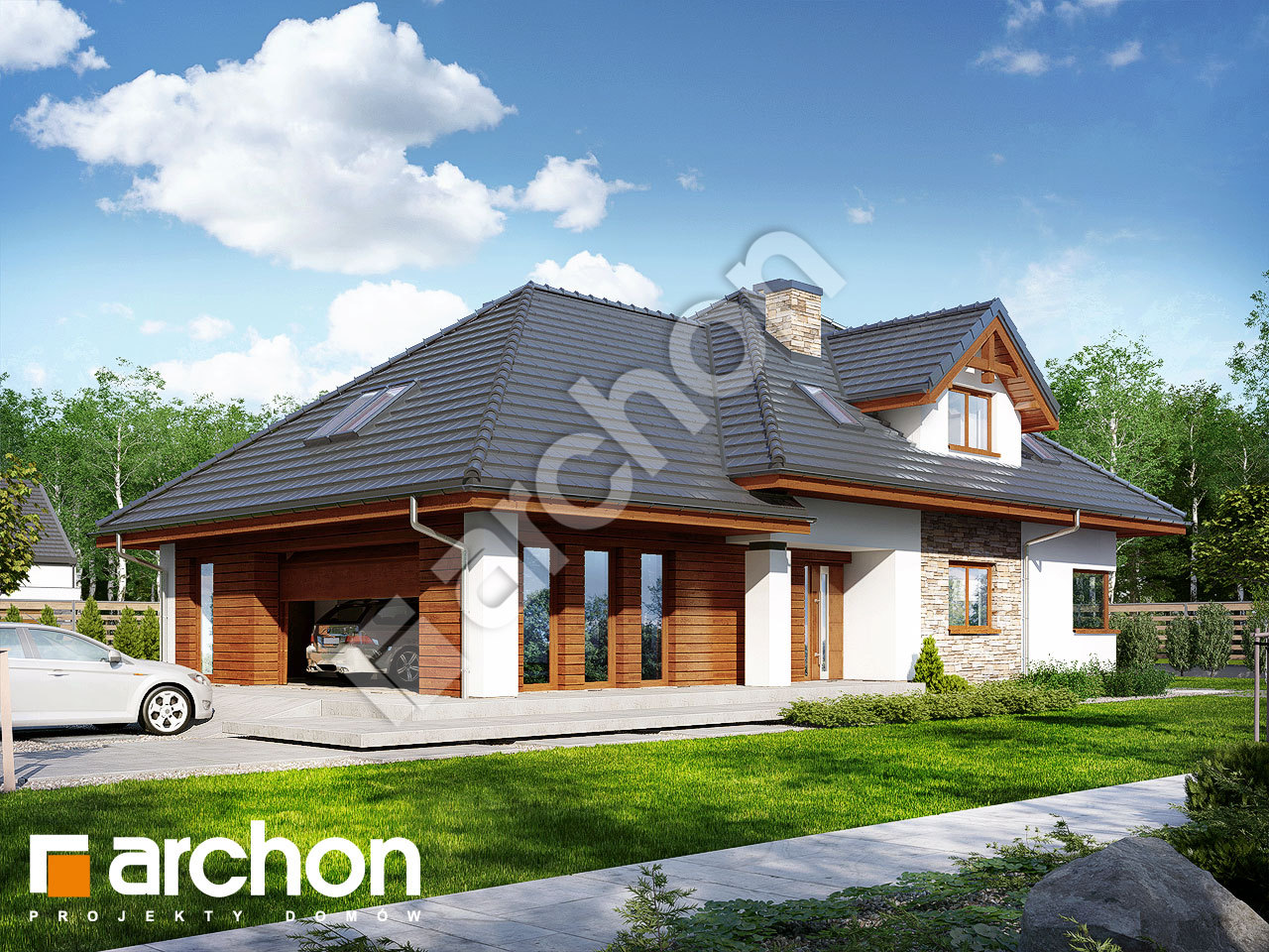 Проект дома ARCHON+ Дом в каннах  стилизация 3
