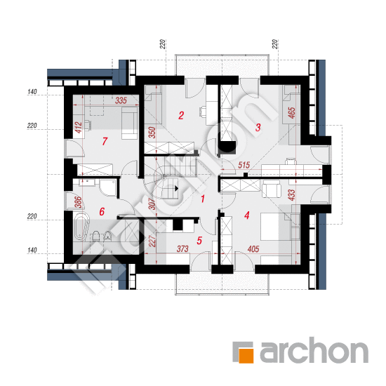 Проект будинку ARCHON+ Будинок в буддлеях 2 План мансандри