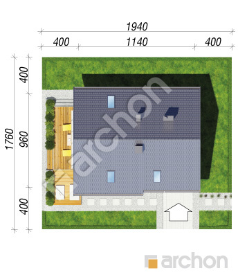 Проєкт будинку ARCHON+ Будинок в мандаринках (Н) Ситуація