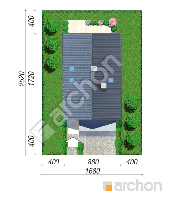 Проект дома ARCHON+ Дом в купене (Г2) Ситуація