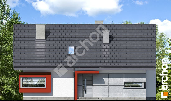 Передний фасад Дом под красной рябиной 9