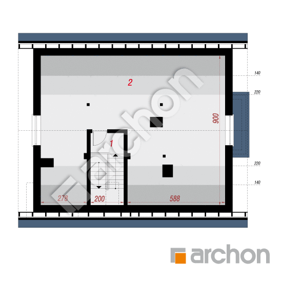 Проект дома ARCHON+ Дом под красной рябиной 9 План мансандри