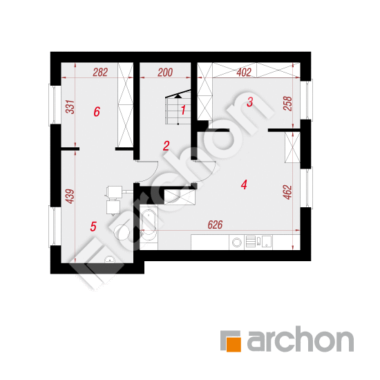 Проект будинку ARCHON+ Будинок в хлорофітумі (П) План підвалу