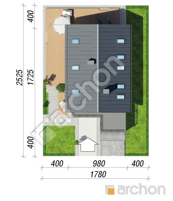 Проєкт будинку ARCHON+ Будинок під хікорою Ситуація
