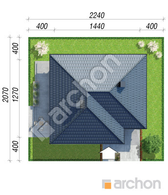 Проект дома ARCHON+ Дом в сирени 2 Ситуація