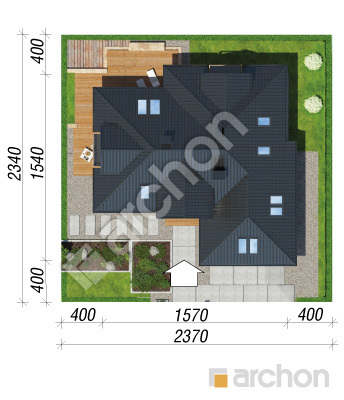 Проект дома ARCHON+ Дом в камелиях 2 (Г2H) Ситуація