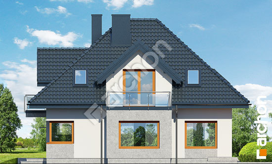 Боковой фасад Дом в багрянике