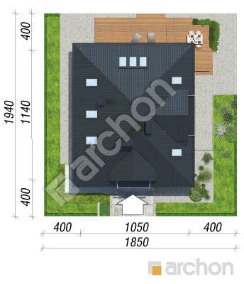 Проект дома ARCHON+ Дом в багрянике Ситуація