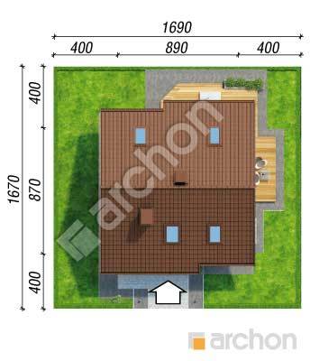 Проєкт будинку ARCHON+ Будинок в суниці (ПН) Ситуація