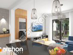 Проект дома ARCHON+ Дом в фиалках (Р2БА) дневная зона (визуализация 1 вид 2)
