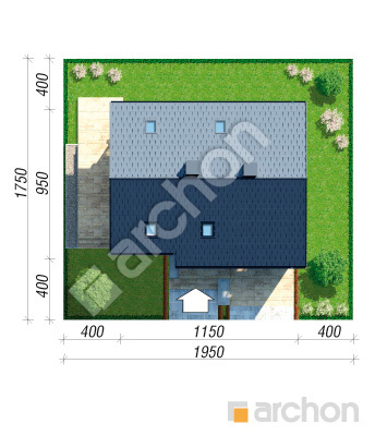 Проєкт будинку ARCHON+ Будинок в журавках 3 Ситуація