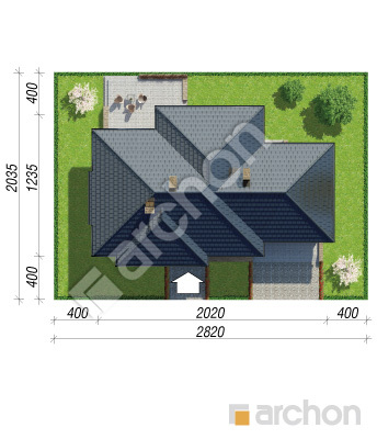 Проект дома ARCHON+ Дом под цицербитой (Г2) Ситуація