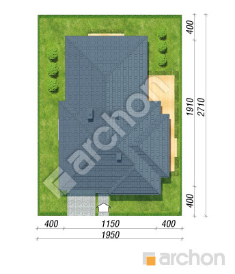 Проєкт будинку ARCHON+ Будинок в глоксиніях 2 Ситуація