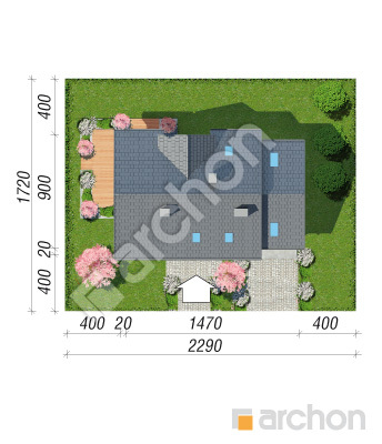 Проєкт будинку ARCHON+ Будинок в смарагдах (Г) Ситуація