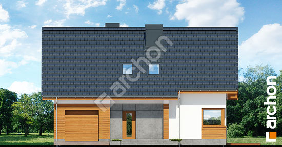 Передній фасад Будинок в яблонках 2