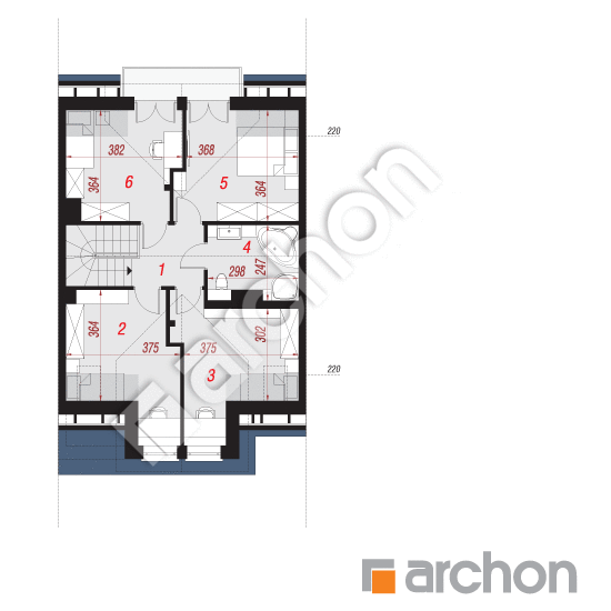 Проект будинку ARCHON+ Будинок в клематисах 19 (С) План мансандри