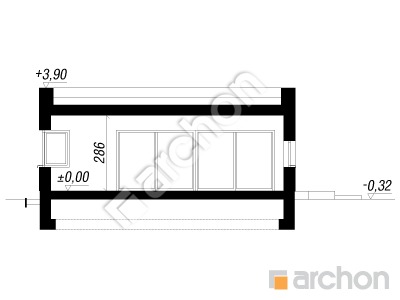Проєкт будинку ARCHON+ Будинок в пепероміях (Г2) Розріз будинку
