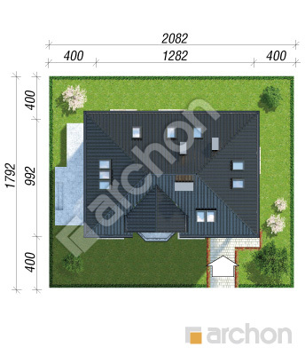 Проект дома ARCHON+ Дом в авокадо (П) Ситуація