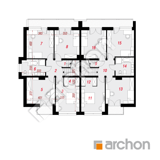 Проект дома ARCHON+ Вилла Юлия (Р2Б) План першого поверху