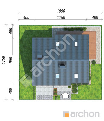 Проєкт будинку ARCHON+ Будинок в яблонках (Т) Ситуація