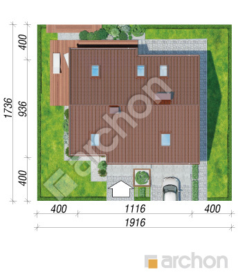 Проєкт будинку ARCHON+ Будинок в журавках (Т) Ситуація