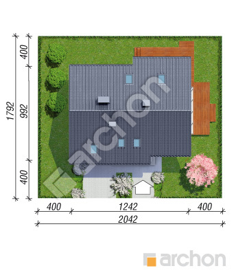Проект дома ARCHON+ Дом в айдаредах (Т) Ситуація