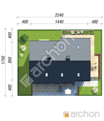 Проєкт будинку ARCHON+ Будинок в яблонках 3 (Г2) Ситуація