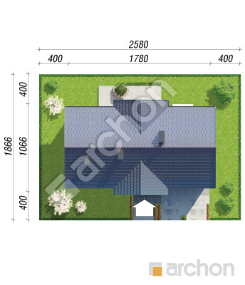 Проєкт будинку ARCHON+ Будинок в нерінах (Г2) Ситуація