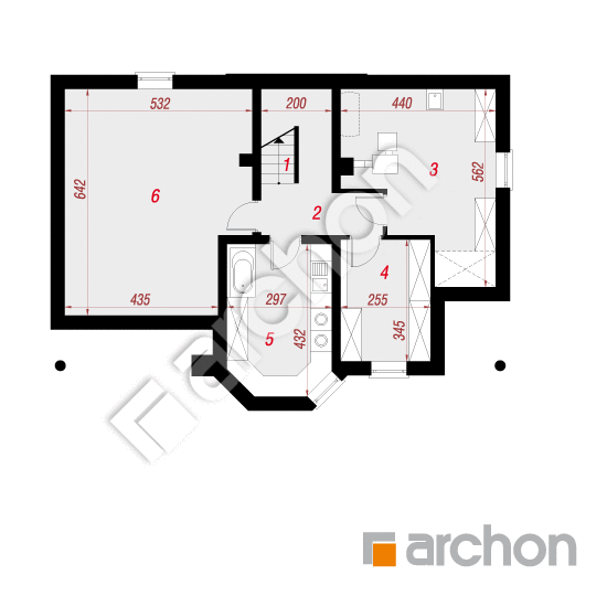 Проект будинку ARCHON+   Будинок в майорані 2 (П) План підвалу
