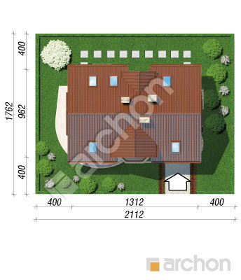 Проект дома ARCHON+ Дом в майоране 2 (П) Ситуація
