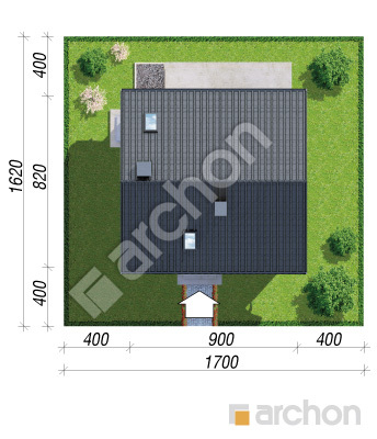 Проєкт будинку ARCHON+ Будинок в хлорофітумі 2 (Т) Ситуація