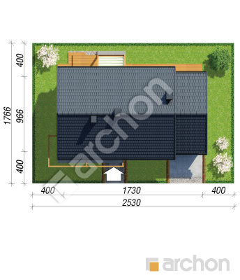 Проект дома ARCHON+ Дом в мекинтошах 2 Ситуація