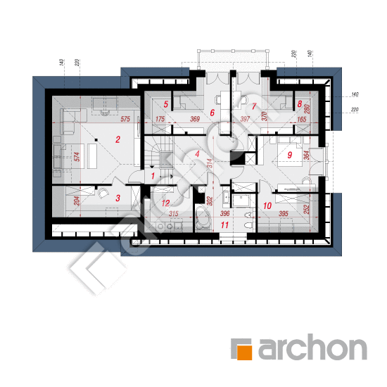 Проект будинку ARCHON+ Будинок в каннах 2 (П) План мансандри