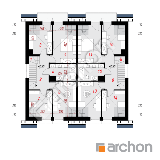 Проект будинку ARCHON+ Будинок під гінко 20 (ГР2) План мансандри
