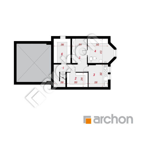Проект будинку ARCHON+ Будинок в сезамі 2 (Г2П) План підвалу