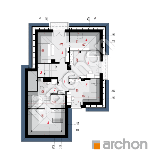 Проект будинку ARCHON+ Будинок в кокосах (Н) План мансандри