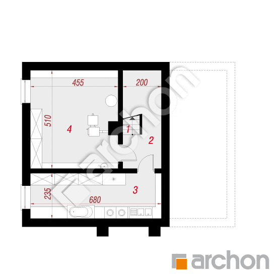 Проект будинку ARCHON+ Будинок в люцерні (ГП) План підвалу