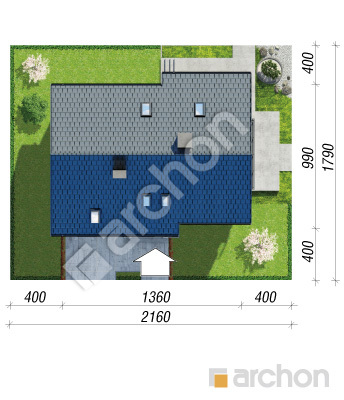 Проєкт будинку ARCHON+ Будинок в айдаредах 4 (П) Ситуація