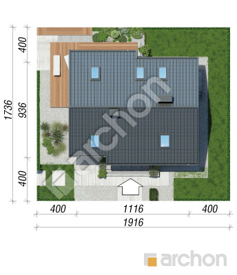 Проект дома ARCHON+ Дом в журавках 2 (Т) Ситуація