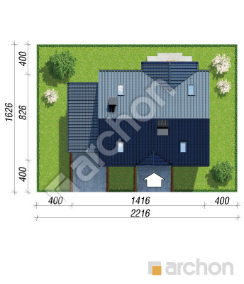 Проект дома ARCHON+ Дом под вербой (Г) Ситуація