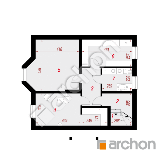 Проект будинку ARCHON+ Будинок в рододендронах 6 (ВП) План підвалу