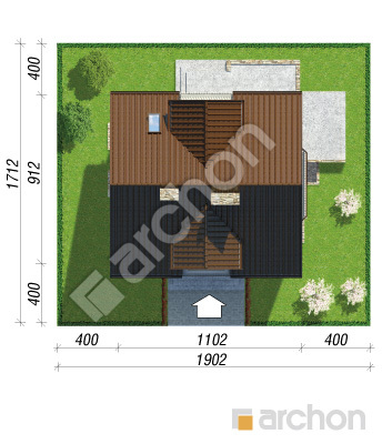 Проект дома ARCHON+ Дом в рододендронах 6 (ВП) Ситуація