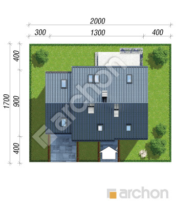 Проєкт будинку ARCHON+ Будинок в суниці 6 Ситуація