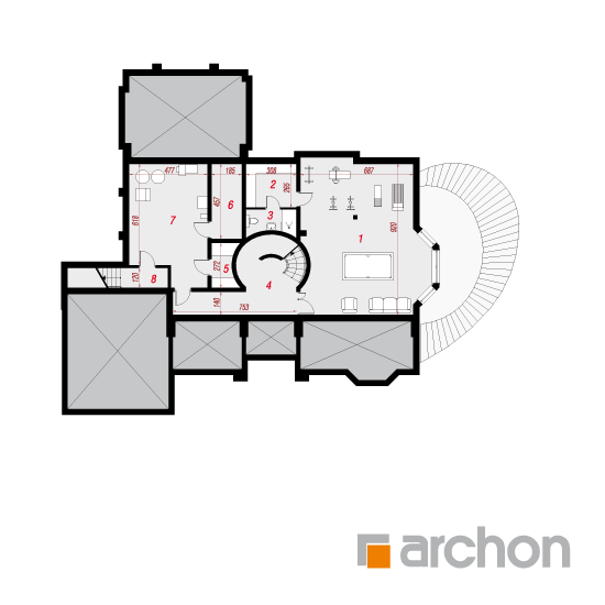 Проект будинку ARCHON+ Резиденція в персимонах 2 План підвалу