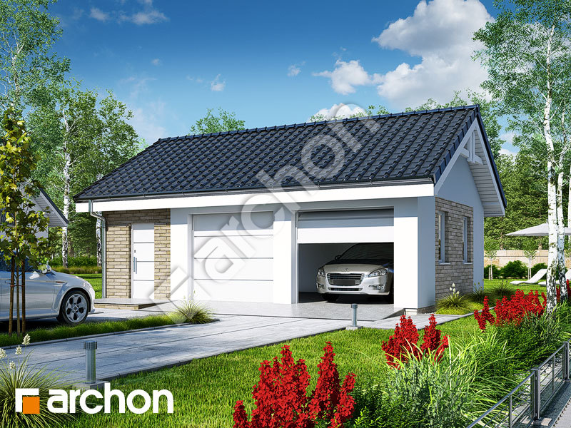 Проект будинку ARCHON+ Двомісний гараж Г20 Вид 1