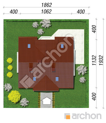 Проект дома ARCHON+ Дом в клубнике 2 вер.2 Ситуація