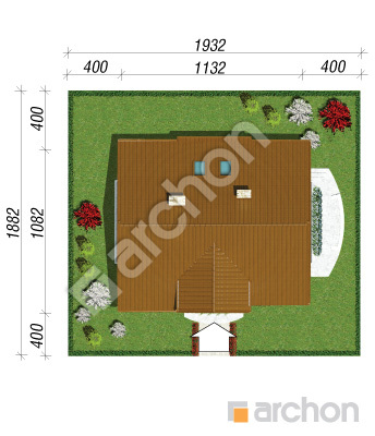 Проект дома ARCHON+ Дом в аспарагусах вер.2 Ситуація