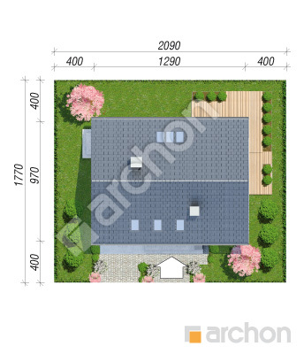 Проект дома ARCHON+ Дом в аурорах 6 Ситуація